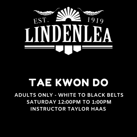 TAE KWON DO (Black Belts) Saturday 12:00pm to 1:00pm